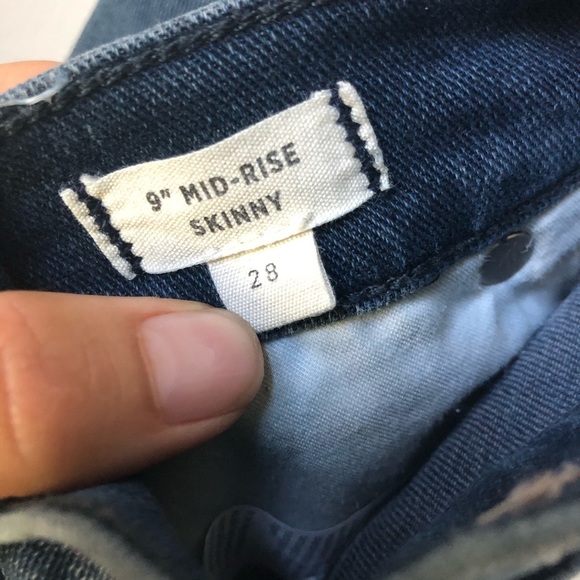 MADEWELL Mid Rise Skinny Mid-wash Blue Jeans Baddie Size 28 - Picture 10 of 11